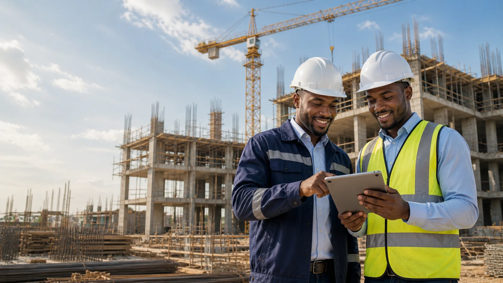 Professionnels SPEEDMAT collaborant sur un chantier