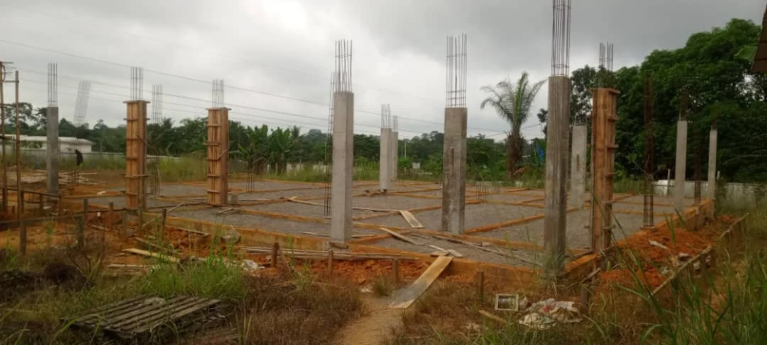 Vue chantier de l'Hôtel de Ville de Pouma