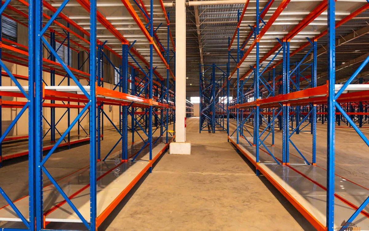 Perspective des racks de stockage CAMTEL